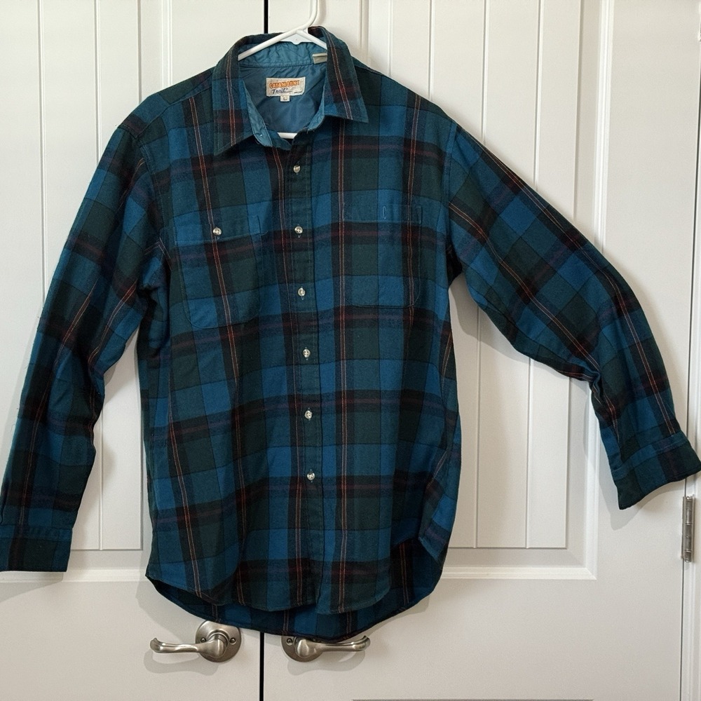 Vtg 80s Flannel Catamount Trail Sz‎ Large Hipster Grunge Shacket